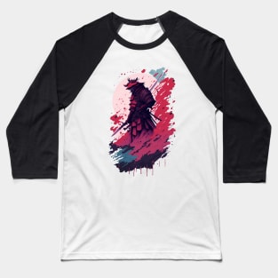 Shadow Samurai: Colorful Chaos Unleashed Baseball T-Shirt